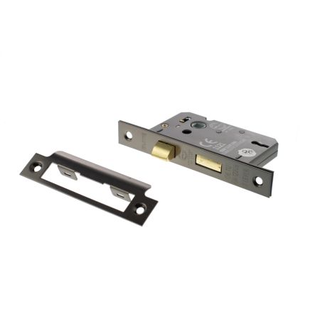 Atlantic 3 Lever Key Sashlock [CE] Keyed Alike 3" - Black Nickel