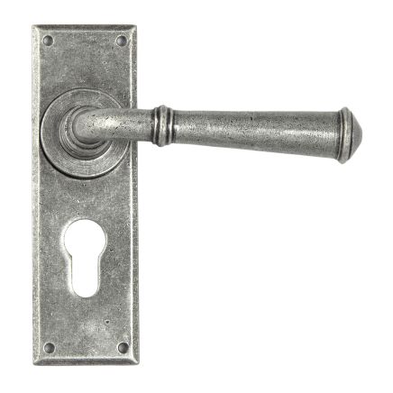 Pewter Regency Lever Euro Lock Set