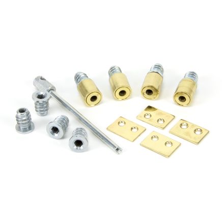 Lacquered Brass Secure Stops (Pack of 4)