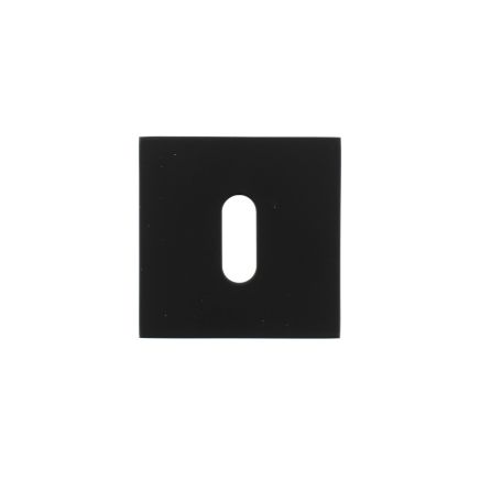 Oro & Oro Key Escutcheons on Square Rose - Matt Black (Pair)