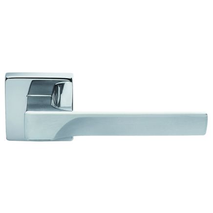 Flash Lever On Square Rose  - Polished Chrome