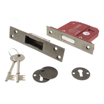 Atlantic 5 Lever Key Deadlock [BS] 3" - Urban Bronze