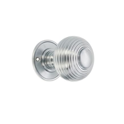 Beehive Large 60mm Mortice Door Knob Satin Chrome