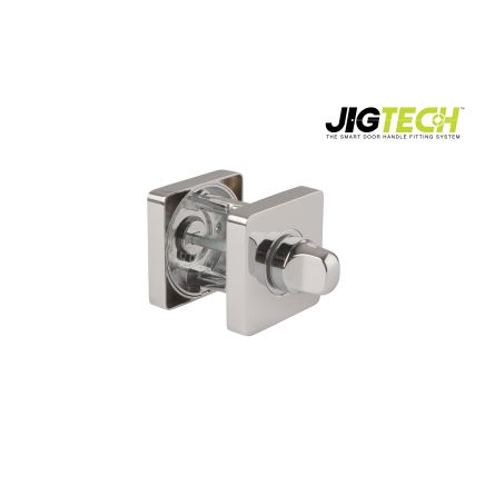 Jigtech Square Bathroom Turn & Release Set Polished Chrome