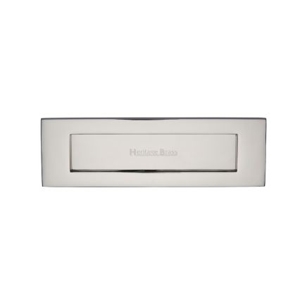 Heritage Brass Letterplate 10" x 3" Polished Nickel finish