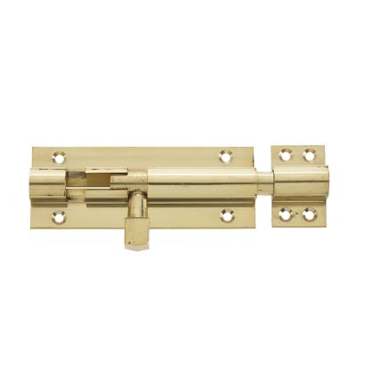 Jedo Brass Heavy Straight Barrel Bolts 102x38mm Polished Brass - By Frelan Hardware - J1001PB-4