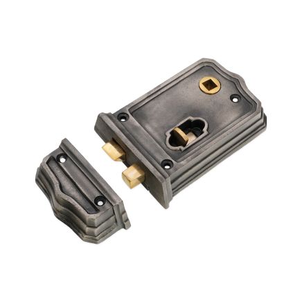 Gothic Rim Latch 105mm Pewter