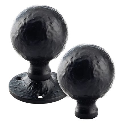 Zoo Hardware Ball Rim Knob - 1.5" - Un-Sprung - Black
