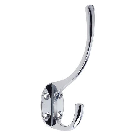 Zoo Hardware Hat and Coat Hook 5" Height 2" Projection - Chrome