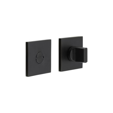 CR-802 Black Thumb Turn & Lock Square Rose - By Frelan Hardware - CR-802B7MB