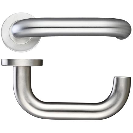 Zoo Hardware 22mm Return to Door Lever - Push On Rose - Stainless Steel
