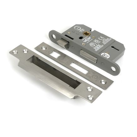 Satin Chrome 2½" 5 Lever BS Sash Lock