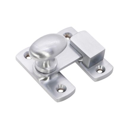 Oval Cupboard Latch Satin Chrome