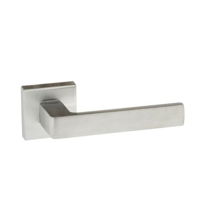 Forme Asti Lever Door Handle on Minimal Square Rose - Satin Chrome