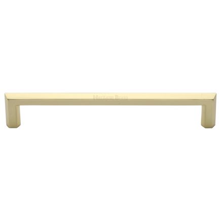Heritage Brass Cabinet Pull Hex Profile Design 254mm CTC Polished Brass Finish