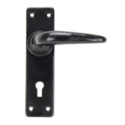 Black Smooth Lever Lock Set