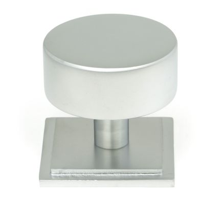 Satin Chrome Kelso Cabinet Knob - 38mm (Square)