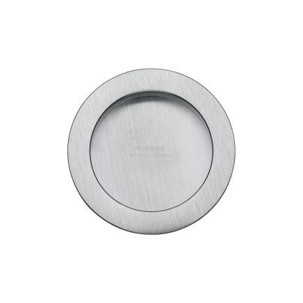 SLD Round Flush Pull Pair Satin Chrome