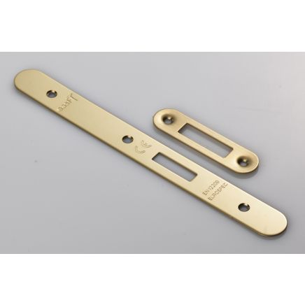 Forend Strike & Fixing Pack To Suit Din Euro Deadlock-Pvd-Radius Forend - PVD