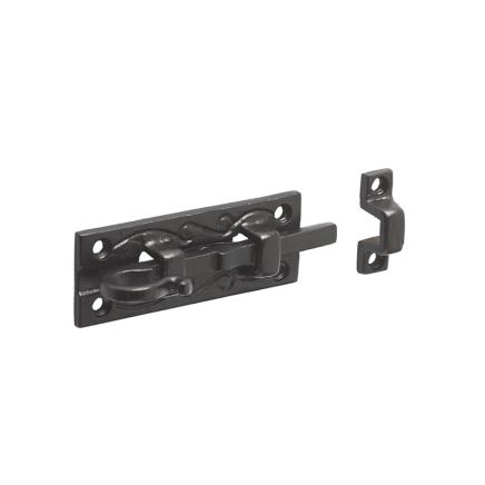 Antique Straight Bolts 100mm Black - By Frelan Hardware - JAB25