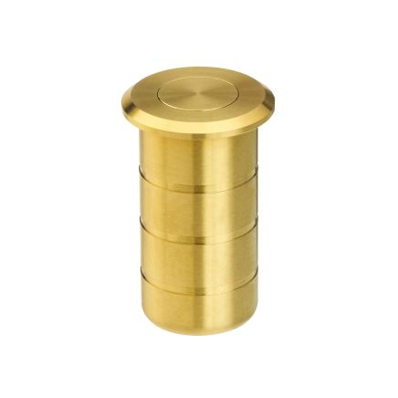 Zoo Hardware Dust Socket for Flush Bolts - Concrete 20mm dia. x 38mm - PVD Satin Brass