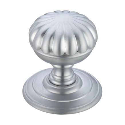 Zoo Hardware Ringed Mortice Knob - Concealed Fix - Satin Chrome