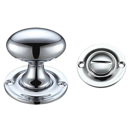 Zoo Hardware Oval Thumb Turn with Coin Release - 5mm spindle - Chrome
