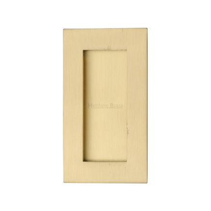 4" Flush Handle Satin Brass