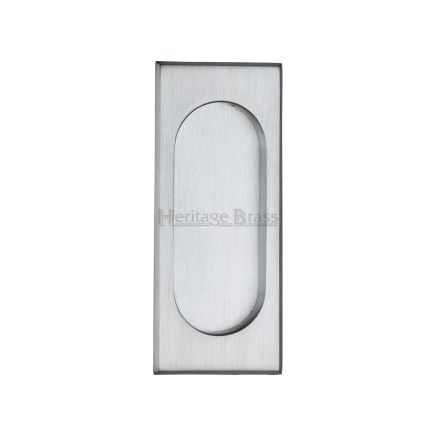 Flush Pull Handle 105mm Satin Chrome Finish