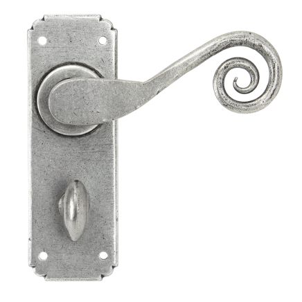 Pewter Monkeytail Lever Bathroom Set