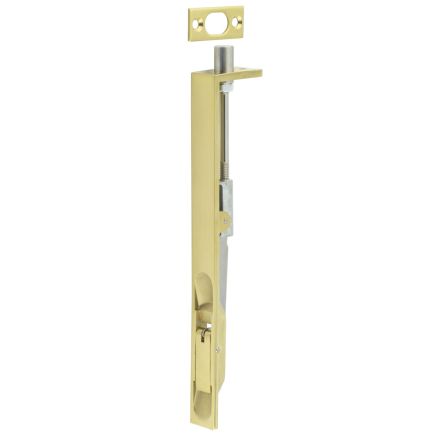 Stainless Steel Flush Bolts JSS51 Satin Brass 203mm x 20mm Square Forend - By Frelan Hardware - JSS51SB