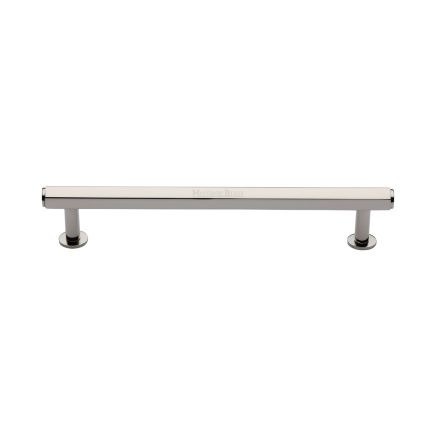 Heritage Brass Cabinet Pull Hexagon Design with 16mm Rose 160mm CTC Polished Nickel finish