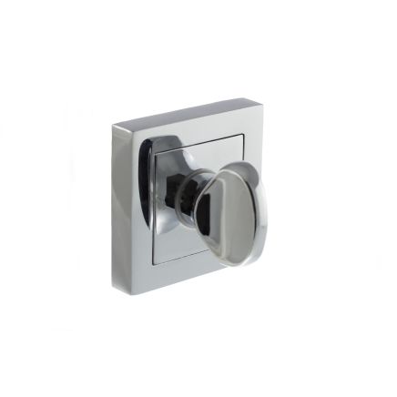 STATUS WC Turn and Release on S4 Square Rose - Polished Chrome
