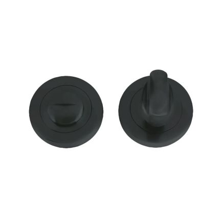 Zoo Hardware Turn & release on round rose - Oscuro Matt Black