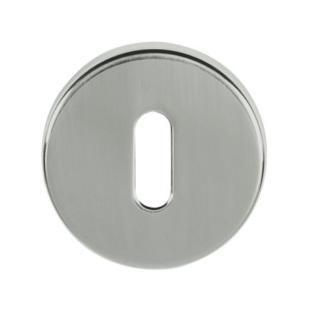 Tupai Rapido CurvaLine Key Escutcheons on Round Rose - Pearl Nickel