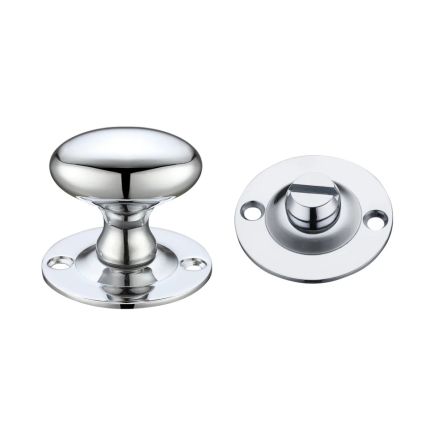 Zoo Hardware Oval Thumb Turn with Coin Release - 5mm spindle - Chrome