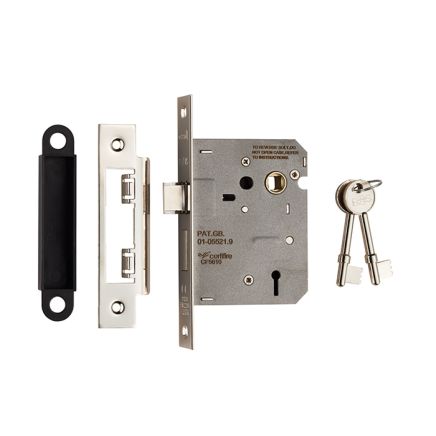 Contract 3 Lever Sashlock 76mm - Nickel Plate