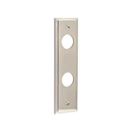 Burlington II Lever Plate Choices Bathroom Satin Nickel - By Frelan Hardware - BUR453SN