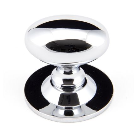 Polished Chrome Oval Cabinet Knob 40mm