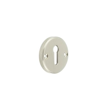 Burlington Westbourne Knurled Standard Keyway Escutcheon Satin Nickel - By Frelan Hardware - BUR182SN