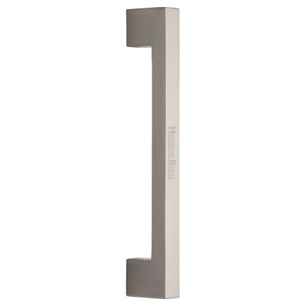 Heritage Brass Door Pull Handle Urban Design 305mm Satin Nickel Finish