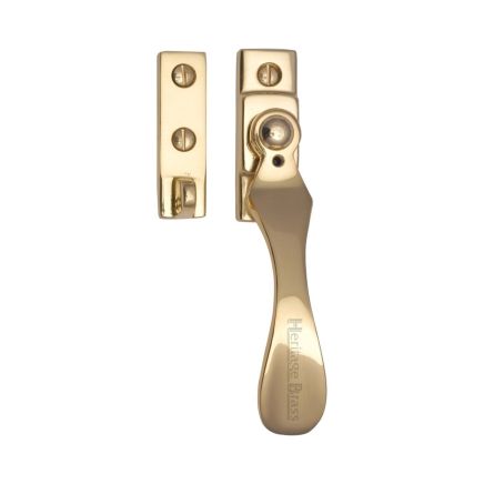 Heritage Brass Casement Window Fastener Wedge Pattern Polished Brass finish
