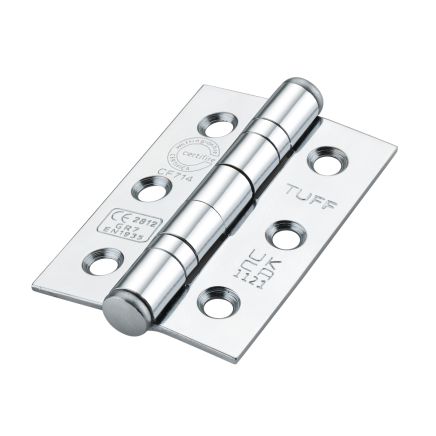 CE7 Mild Steel BB Butt Hinge - Polished Chrome