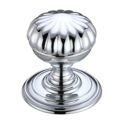 Zoo Hardware Ringed Mortice Knob - Concealed Fix - Polished Chrome