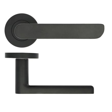 Zoo Hardware Valencia lever on rose - Matt Black