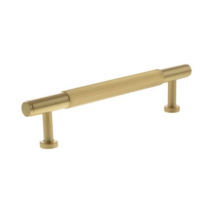 Millhouse Brass Battersea Linear T-Bar Cabinet Pull Handle 128mm - Satin Brass