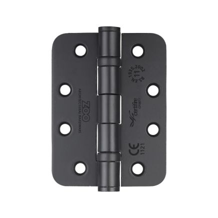 Zoo Hardware Ball Bearing Hinge - Steel 102 x 76 x 3mm - Radius - Powder Coat Black