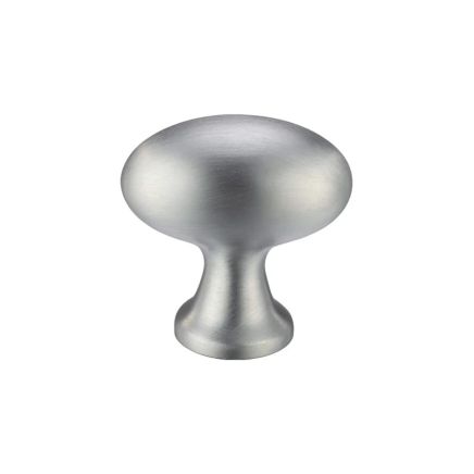Zoo Hardware Oval Cupboard Knob 38mm dia. - Satin