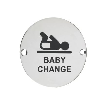 Zoo Hardware Baby Change - 76mm dia - Stainless Steel