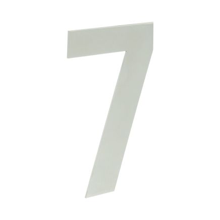 150mm Numerals SSS Finish 150mm Satin Stainless Steel No. 7 - By Frelan Hardware - JNSS-7